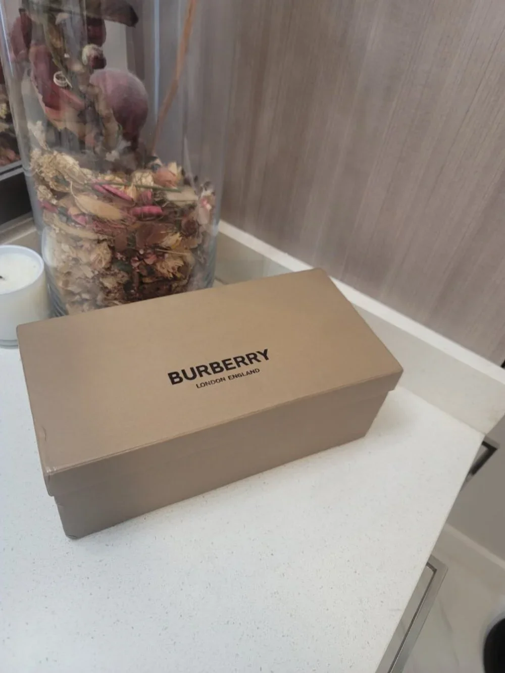 Burberry Check Logo Slide Sandals EU Sz 43 Black/Beige Leather Slip-On New NIB